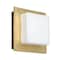 Besa Lighting Alex Mini Sconce, Opal/Gold Foil, Bronze Finish, 1x50W Halogen 1WS-7735GF-BR - alternate 1